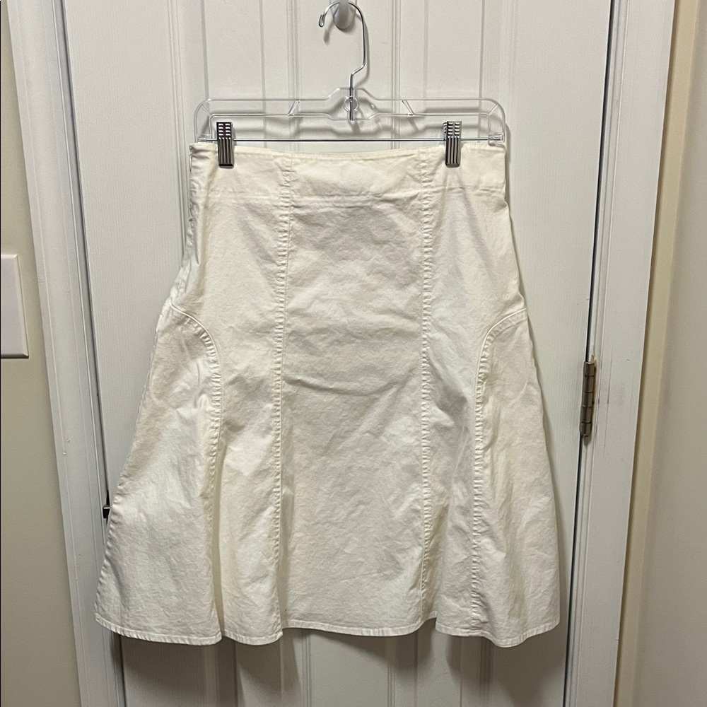 Elegant White A-Line Skirt
